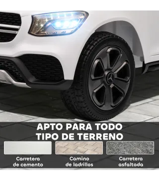 Coche Electrico para Ninos Mercedes-Benz GLC Coupe 12V Mando a Distancia 2,4 G Motor Doble MP3 Blanco