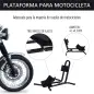 Caballete de Moto Delantera, Soporte para Rueda Delantera de Moto Ajustable en 3 Niveles de Metal Robusto, para Ruedas ∅43, 48,