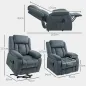Sillón Relax Reclinable Eléctrico Levanta Personas con Puerto USB Control Remoto Asiento Ancho Reposapiés Gris Sillón Relax Reclinable Eléctrico Levanta Personas con Puerto USB Control Remoto Asiento Ancho Reposapiés Gris