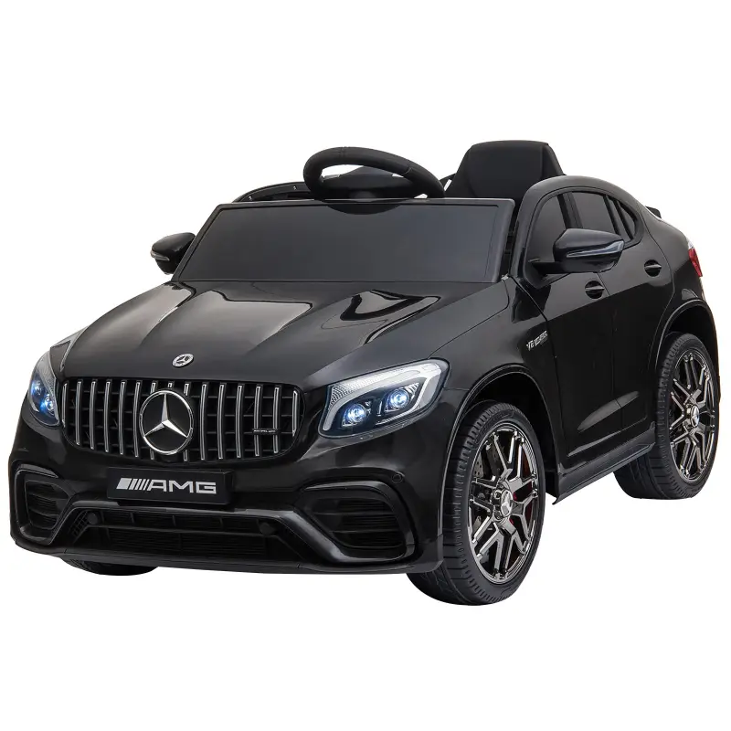 Coche Eléctrico para Niño +3 Años con Licencia de Mercedes 12V con Mando a Distancia Música y Luces Negro
