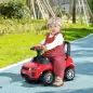 Quad Correpasillos Niño 1-3 Años Coche sin Pedales para Bebé Juguete Andador Estilo Carrera con Orador Volante Compartimiento Oc