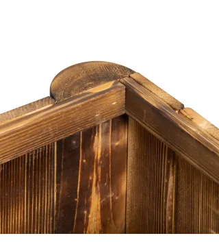 Jardinera Rectangular Arriate de Jardín con 4 Patas para Cultivos Verduras Flores en Jardín Balcón 70x35x30 cm Natural