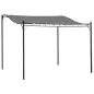 Cenador de Jardín 3x3 m Pérgola con Toldo y 16 Orificios de Drenaje para Patio Terraza Metal y Poliéster 180 g/m² Resistente Gri