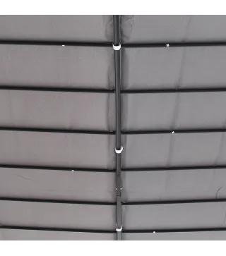 Cenador de Jardín 3x3 m Pérgola con Toldo y 16 Orificios de Drenaje para Patio Terraza Metal y Poliéster 180 g/m² Resistente Gri