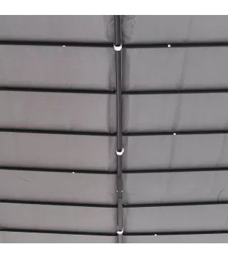 Cenador de Jardín 3x3 m Pérgola con Toldo y 16 Orificios de Drenaje para Patio Terraza Metal y Poliéster 180 g/m² Resistente Gri