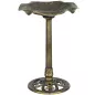 Baño para Pájaros de Jardín Exterior 71 cm con Diseño Hoja de Loto y Acabado Envejecido Ligero y Resistente Bronce
