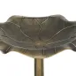 Baño para Pájaros de Jardín Exterior 71 cm con Diseño Hoja de Loto y Acabado Envejecido Ligero y Resistente Bronce