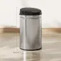 Cubo de Basura Cocina Automático 30 L Sensor Infrarrojo Cierre Automático Antihuellas Acero Inoxidable Plata
