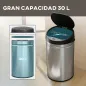 Cubo de Basura Cocina Automático 30 L Sensor Infrarrojo Cierre Automático Antihuellas Acero Inoxidable Plata