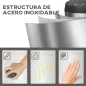 Cubo de Basura Cocina Automático 30 L Sensor Infrarrojo Cierre Automático Antihuellas Acero Inoxidable Plata