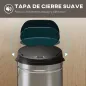 Cubo de Basura Cocina Automático 30 L Sensor Infrarrojo Cierre Automático Antihuellas Acero Inoxidable Plata