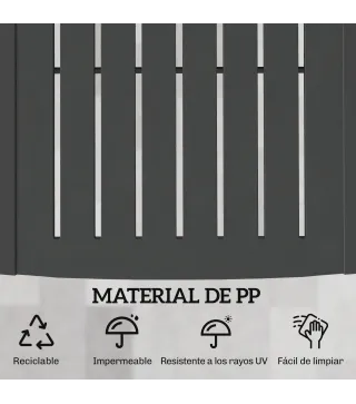Conjunto de 2 Tumbonas Reclinables de Plástico PP con Bandeja Lateral Respaldo Ajustable 5 Niveles 192x57x28,5 cm Gris
