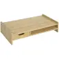 Soporte para Monitor de Bambú Organizador de Escritorio para Ordenador Portátil 49x25,5x11,5 cm Natural