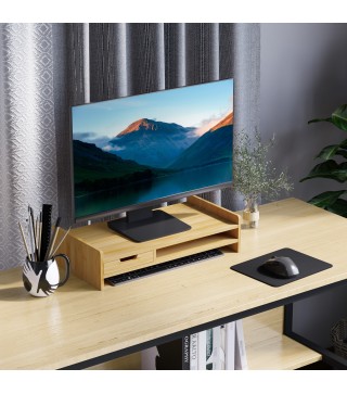 Monitor Soporte de Bambú