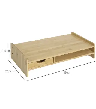 Monitor Soporte de Bambú