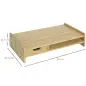 Soporte para Monitor de Bambú Organizador de Escritorio para Ordenador Portátil 49x25,5x11,5 cm Natural