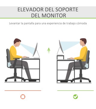 Monitor Soporte de Bambú