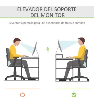 Monitor Soporte de Bambú