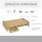 Soporte para Monitor de Bambú Organizador de Escritorio para Ordenador Portátil 49x25,5x11,5 cm Natural