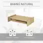 Soporte para Monitor de Bambú Organizador de Escritorio para Ordenador Portátil 49x25,5x11,5 cm Natural