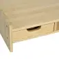 Soporte para Monitor de Bambú Organizador de Escritorio para Ordenador Portátil 49x25,5x11,5 cm Natural
