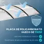 Marquesinas para Puertas y Ventanas 90x295x23,5 cm Tejadillo de Protección contra Sol y Lluvia Diseño Moderno Aleación de Alumin