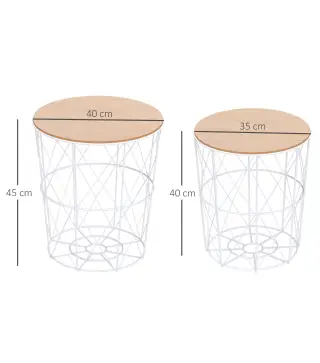 Juego de 2 Mesita de Café