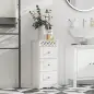 Armario de Almacenamiento Cajonera Blanca Cómoda con 3 Cajones para Cocina Comedor Salón Dormitorio 29,8x29,8x68,5 cm Armario de Almacenamiento Cajonera Blanca Cómoda con 3 Cajones para Cocina Comedor Salón Dormitorio 29,8x29,8x68,5 cm