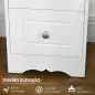 Armario de Almacenamiento Cajonera Blanca Cómoda con 3 Cajones para Cocina Comedor Salón Dormitorio 29,8x29,8x68,5 cm Armario de Almacenamiento Cajonera Blanca Cómoda con 3 Cajones para Cocina Comedor Salón Dormitorio 29,8x29,8x68,5 cm