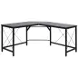 Escritorio Esquinero Moderno con Marco de Acero Carga 70 kg para Oficina Hogar Estudio 150x150x76 cm Negro