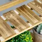 Soporte para Plantas de Madera de 3 Niveles para Interior y Exterior Terraza Jardín 100x37x93 cm Carbonizado