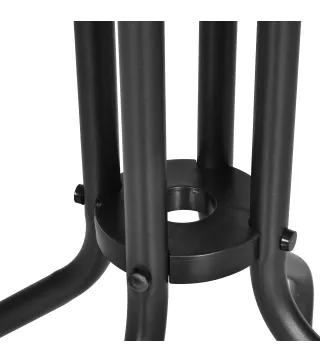 Mesa de Jardín Redonda con Encimera de Vidrio Templado Decorativa y Marco de Metal para Patio Terraza Balcón Comedor Ø60x70 cm N