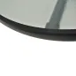 Mesa de Jardín Redonda Mesa Comedor de Cristal Templado con Agujero para Sombrilla y Estructura Metálica para Patio Terraza Balc
