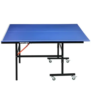Mesa de Ping Pong Plegable con Ruedas para Interior y Exterior con Red Palas y Pelota 274x152,5x76 cm Azul