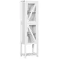 Columna de Baño Estantería para Baño con 2 Puertas Estantes Ajustables Armario Alto tipo Vitrina 45x30x170 cm Blanco