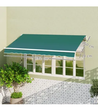 Techo de Repuesto para Toldo 282x250 cm con Protección UV 50+ Impermeable para Patio Terraza Jardín Verde