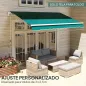 Techo de Repuesto para Toldo 282x250 cm con Protección UV 50+ Impermeable para Patio Terraza Jardín Verde
