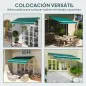 Techo de Repuesto para Toldo 282x250 cm con Protección UV 50+ Impermeable para Patio Terraza Jardín Verde