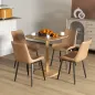 Mesa de Comedor de Madera Mesa de Cocina Cuadrada para 4 Personas para Espacios Pequeños 70x70x75 cm Madera Natural