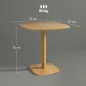 Mesa de Comedor de Madera Mesa de Cocina Cuadrada para 4 Personas para Espacios Pequeños 70x70x75 cm Madera Natural