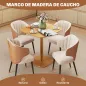 Mesa de Comedor de Madera Mesa de Cocina Cuadrada para 4 Personas para Espacios Pequeños 70x70x75 cm Madera Natural