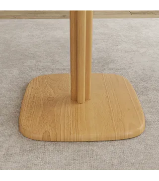 Mesa de Comedor de Madera Mesa de Cocina Cuadrada para 4 Personas para Espacios Pequeños 70x70x75 cm Madera Natural