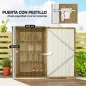 Caseta de Jardín Metálica 0,92 m² 100x103x160 cm con 1 Puerta y Cerradura para Almacenamiento Herramientas Marrón Claro