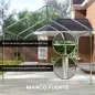 Carpa Garaje para Coche 3x6 m Cochera Portátil Impermeable con Toldo de Tela PE y Marco de Acero Galvanizado Gris
