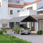Carpa Garaje para Coche 3x6 m Cochera Portátil Impermeable con Toldo de Tela PE y Marco de Acero Galvanizado Gris