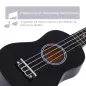 Ukelele Soprano para Principiantes con 4 Cuerdas de Nylon Ajustables Juguete educativo 53x17,5x6,2cm Negro