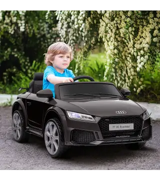 Coche Eléctrico para Niños de 3+ Años Audi TT Eléctrico Infantil 12V con Velocidad 3 km/h Mando a Distancia 102x60x44 cm