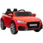 Coche Eléctrico para Niños de 3+ Años Audi TT Eléctrico 12V con Velocidad 3 km/h Mando a Distancia 102x60x44 cm Rojo