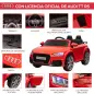 Coche Eléctrico para Niños de 3+ Años Audi TT Eléctrico 12V con Velocidad 3 km/h Mando a Distancia 102x60x44 cm Rojo