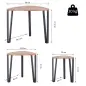 3 Mesitas de Café Mesa de Centro Minimalista Patas de Acero con Funda de Plástico Mesa Nido para Salón Sofá 56x54.2x45.4cm